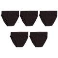 5 Pack Holeproof Cotton Mock Rib Mens Briefs Jocks Underwear Black MZZX2A Bulk Undies