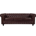 Nester Chesterfield 3 Seat Sofa Cherry Brown