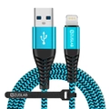 [1M+2M] ZUSLAB Nylon USB-A to Lightning Charging Cable Charger Cord for Apple iPad Mini 5 / Mini 4 / Mini 3 / Mini 2 / Mini - Blue