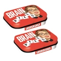 2x Nostalgic Art 6cm Metal Tin Mint Box Brain Pills Fresh Breath Hard Candy Mint