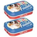2x Nostalgic Art 6cm Metal Tin Mint Best Friends Cat & Dog Fresh Breath Candy