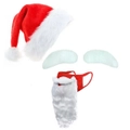 Santa Claus Hat and Beard Face Cover Christmas Facial Scarf Cosplay Party Costume