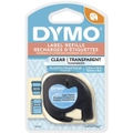 Dymo LetraTag Labeller Plastic Tape 12mm x 4M Clear