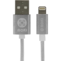 Moki Lightning SynCharge Cable 90cm - Silver