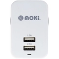 Moki Dual USB Wall Charger - White