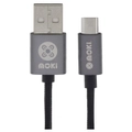 Moki SynCharge Braided USB Type-C Charging Cable 90cm