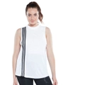 4 X Adidas Womens White/Black Mh 3-Stripes Active Training Tank Top