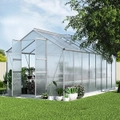 Greenfingers Greenhouse 4.7x2.5x2.26M Double Doors Aluminium Green House Garden Shed
