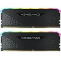 Corsair VENGEANCE RGB RS 16GB DDR4 Desktop RAM Kit - Black 2x 8GB - 3200 MHz - Unbuffered - 16-20-20-38 - 1.35V - Black PCB - For AMD Ryzen & Intel [CMG16GX4M2E3200C16]
