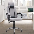 Ufurniture Office Chair 135 Degree Executive Ergonomic High Back Study Computer Chair with Headrest Grey