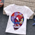 Spiderman Children T-Shirts Birthday Number 123456789 Marvel T Shirt Kid Cartoons Kawaii Casual Clothes Super Hero Boy Girl Tops