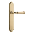 Iver Verona Door Lever Handle on Shouldered Backplate Polished Brass