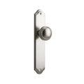 Iver Paddington Door Knob on Shouldered Backplate Satin Nickel