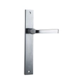 Iver Annecy Door Lever Handle on Rectangular Backplate Brushed Chrome
