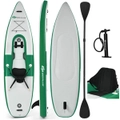 Costway Inflatable Stand Up Paddle Board Kayak with Seat SUP Surfboard w/Carry Bag & Hand Pump 330*81*20cm Green