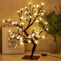 48 LED Cherry Blossom Tree Warm White USB Lights for Home Bedroom Office