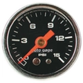 Auto Meter Auto gage Series Fuel Pressure Gauge 1-1/2" Black 0-15 psi AU2172