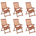 Folding Garden Chairs 6 pcs Solid Wood Acacia vidaXL
