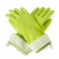 Full Circle Splash Patrol Size L Latex Rubber Gloves Cleaning/Dish Washing Green