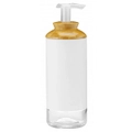 Full Circle Soap Opera Hygienic Bathroom/Sink Glass Soap Dispenser/Pump White