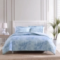 Tommy Bahama Hanalei Bay Super King Bed Quilt Cover Set w/Pillowcase Blue