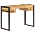 Desk with 2 Drawers 110x50x77 cm Solid Mango Wood vidaXL
