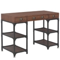Desk with 3 Drawers 110x50x78 cm Solid Fir Wood vidaXL