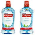 2x Colgate 1L Plax Alcohol Free Spearmint Mouthwash/Mouth Wash Oral Care