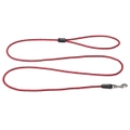 Rogz Classic Rope Genuine Leather Cuffs Dog Lead Red - 3 Sizes