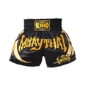 Top King Muay Thai Shorts Black Gold