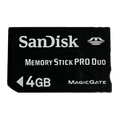 Sandisk 4GB Sony PSP Memory Stick Pro Duo Memory Card Camera Memory Genuine (Preowned)