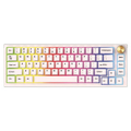 Fantech MAXFIT67 Wireless Bluetooth Mechanical Keyboard 65% Hot-Swap RGB Backlit Gaming PC Keyboard with Knob (White) (Gateron Cap Milky Yellow) [KBFTMK858WHYL]