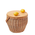 Sunnylife Round Picnic Cooler Basket Natural