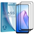 [2 Pack] Full Coverage OPPO Reno8 5G Tempered Glass Crystal Clear Premium 9H HD Screen Protector by MEZON (OPPO Reno8 5G, 9H Full)