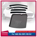 Luxury Weather Shields + Cargo Mat for MG ZS / ZST / ZS EV 2018-Onwards Weathershields Window Visors Boot Mat Boot Liner