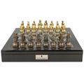 Dal Rossi Italy Medieval Warrior Chess Set with 50cm Carbon Fibre Finish Chess Figure Board