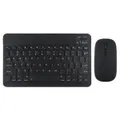 Portable Bluetooth Slim Wireless Keyboard + Mouse 2-in-1 Combo for Tablets, Smartphones, PCs, Smart TVs, Black