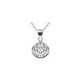 Sterling Silver Crystals from SWAROVSKI Domed Circle Necklace