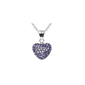 Sterling Silver Crystals from SWAROVSKI ® Heart Necklace (Purple)