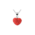 Sterling Silver Crystals from SWAROVSKI ® Heart Necklace (Red)