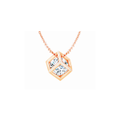 Crystals from SWAROVSKI ® Modern Solitaire in a Cube Necklace (Gold)