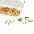 800x Jump Rings Split Rings Lobster Clasps Hooks For DIY Jewelry Making Necklace
