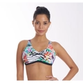 Aqua Perla Womens Raymonda Printed Bikini Top with Drawstring SPF 50+