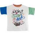 Mamino Boy Kickflip White Short Sleeves Printed Tee Shirt