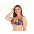 Aqua Perla Womens Louisa Printed Bikini Top Plus Size SPF50+