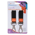 2pc Dreambaby Ezy-Loop Strap Clip Hanging Carrier Hooks For Stroller/Pram Black