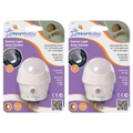 2x Dreambaby Electric 360° Swivel Auto Power Adapter Baby LED Sensor Night Light