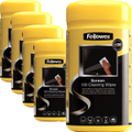 5 Tubs Fellowes Screen Cleaning Wipes Tub 100