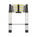 Telescopic Ladder 2m Portable Extension Aluminum Telescoping Ladder for Household and Outdoor Working Silver