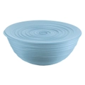 Guzzini Earth 25x10.8cm Round Serving Dish Dinnerware Bowl w/ Lid Powder Blue
